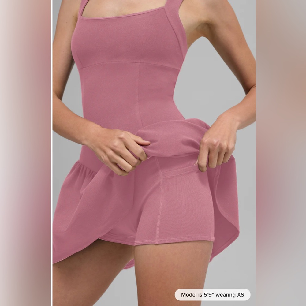 NWOT ALOsoft breakpoint tennis dress, Pink Wild Rose/ Medium - Picture 4 of 12